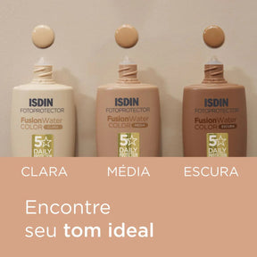 Protetor Solar Facial ISDIN Fusion Water 5 Stars Color FPS50